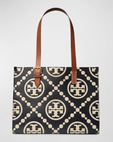 Tory Burch Small T Monogram Embossed Leather Tote Bag