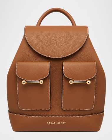 STRATHBERRY Osette Flap Calf Leather Backpack