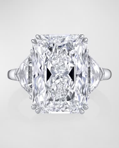 Neiman Marcus Diamonds Platinum Elongated Radiant Cut Diamond Ring, 11.06tcw (Size 6.5)