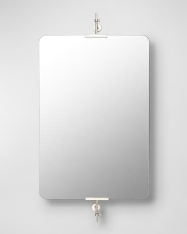 Surya Anastasya 46" Wall Mirror, Silver
