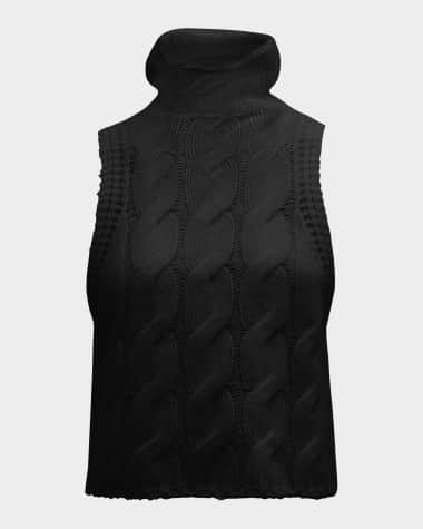 Sablyn Saige B Cashmere Sleeveless Turtleneck Sweater