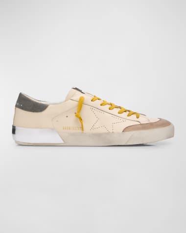 Golden Goose Men's Super-Star Penstar Leather Low-Top Sneakers