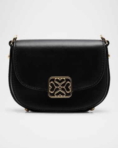 STRATHBERRY Bay Mini Leather Saddle Crossbody Bag