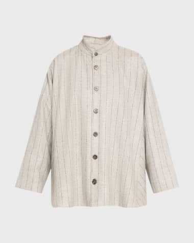 Eskandar Caucusus Jacket With Notch Collar (Long Length)