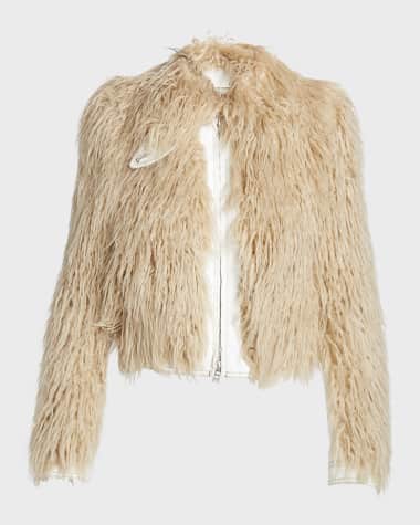 Dries Van Noten Vangel Faux Shearling Jacket