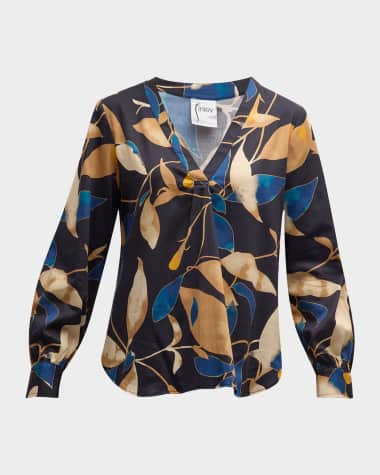 Finley Celeste Floral-Print Cotton Top
