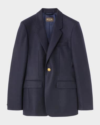 Loro Piana Hellen Cashmere Flannel Single-Breasted Jacket