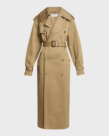 Saint Laurent Full-Length Belted Trench Coat