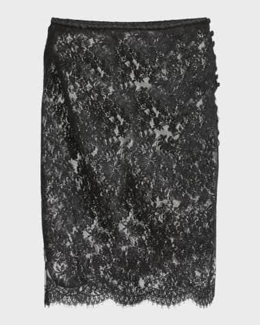 Saint Laurent Lace Wrap Skirt