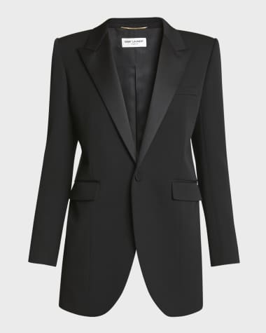 Saint Laurent Single-Breasted Blazer Jacket