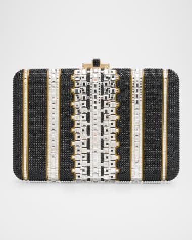 Judith Leiber Couture Lattice Crystal Slim Clutch Bag