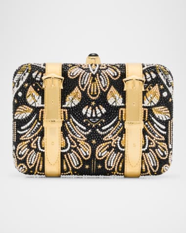 Judith Leiber Couture Valise Voyage Crystal Clutch Bag