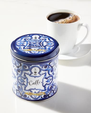 Bialetti x Dolce&Gabbana x Dolce&Gabbana Blu Mediterraneo Coffee Tin, 8.8 oz.