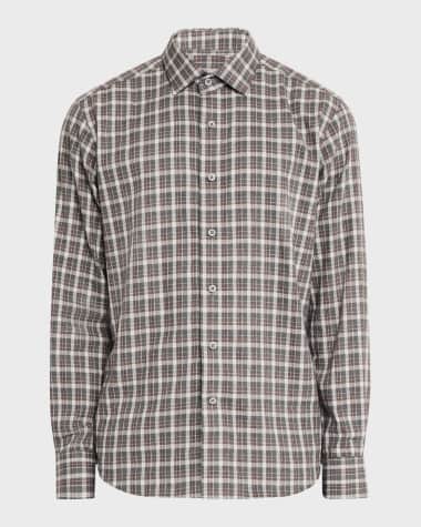 Neiman Marcus Men's Plaid Flannel Sport Shirt