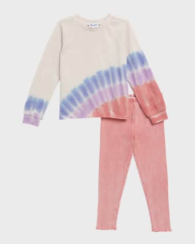 Splendid Girl's Sunset Tie Dye Two-Piece Set, Size 2-6