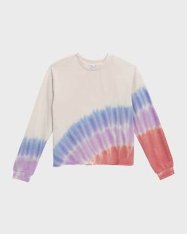 Splendid Girl's Sunset Tie Dye-Print Sweatshirt, Size 8-14