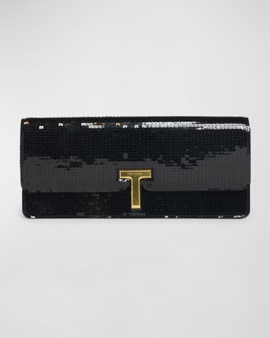 TOM FORD Wallis Sequined Squared Clutch Bag