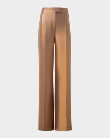 Akris Fior Lurex Wide Leg Pants