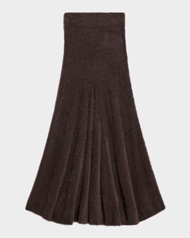 Helmut Lang Fuzzy Eyelash Maxi Skirt