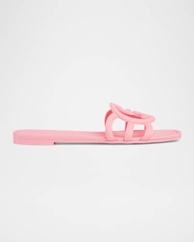 Gucci Palma GG Rubber Flat Slide Sandals