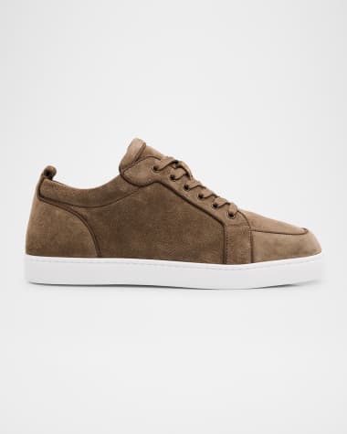 Christian Louboutin Men's Rantulow Suede High-Top Sneakers