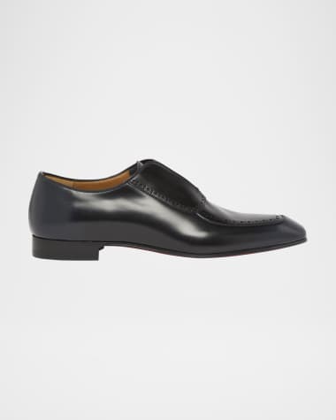 Christian Louboutin Men's Lafitte Spike Leather Oxfords