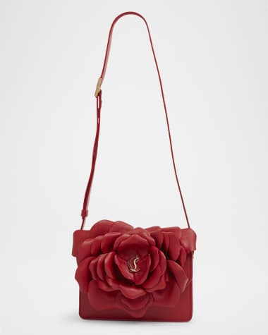 Christian Louboutin Loubi54 Small 3D Rose Leather Crossbody Bag