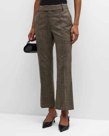 FRAME Check Ankle Trousers