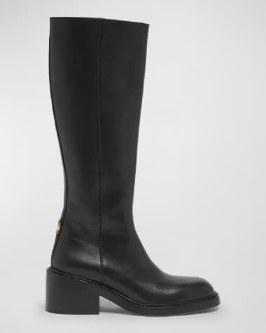Chloe Marcie Leather Zip Knee Boots