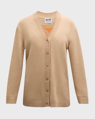 Moschino Jeans Cashmere Intarsia Cardigan
