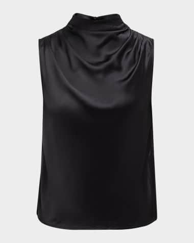Rails Kaleen Draped Satin Blouse