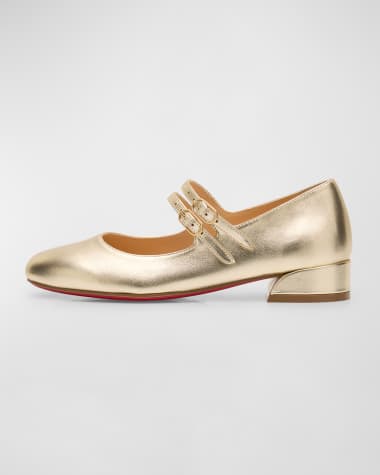 Christian Louboutin Girl's Jane Patent Leather Ballerina Shoes, Toddlers/Kid