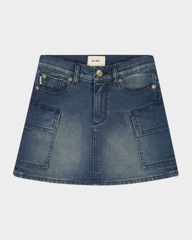 DL1961 Girl's Jenny Denim Cargo Skirt, Size 7-16