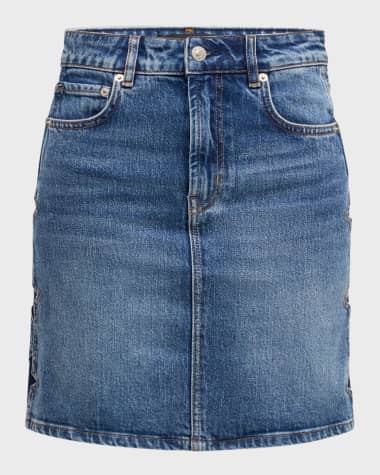 Rails Burbank Denim Star Mini Skirt