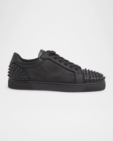 Christian Louboutin Men's Seavaste 2 Jacquard Low-Top Sneakers
