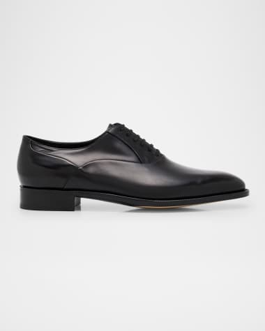 John Lobb Men's Edgar Leather Oxford Derby Shoes with Shoe Tree