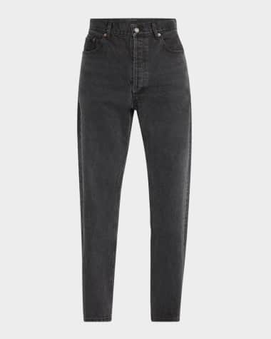 Saint Laurent Men's Loose-Fit Faded Denim Jeans