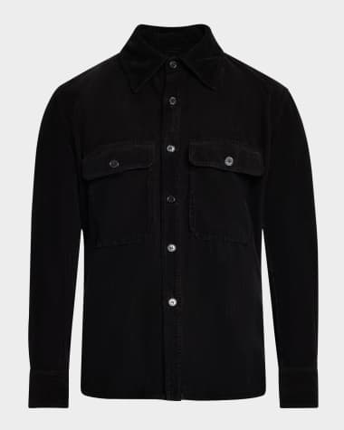 Saint Laurent Men's Corduroy Overshirt
