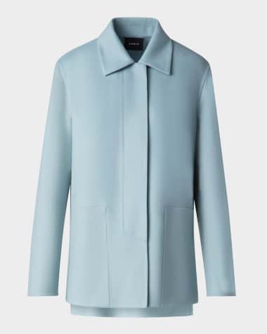 Akris Laars Long Cashmere Double Face Jacket