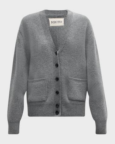 RECTO Ruth Compact-Knit Melange Cardigan