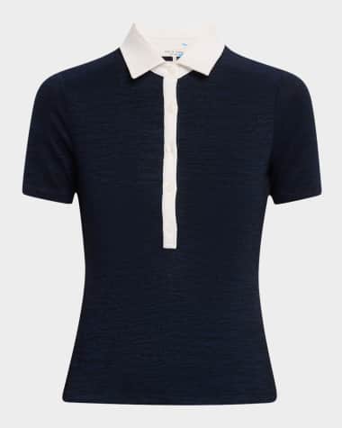 Rag & Bone The Knit Button Polo Top