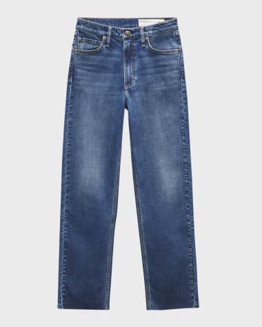 Rag & Bone Harlow Mid-Rise Ankle Straight Jeans