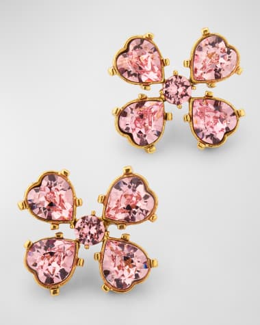 Oscar de la Renta Small Clover Earrings