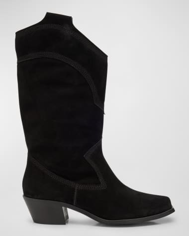 Pedro Garcia Britta Suede Mid Cowboy Boots
