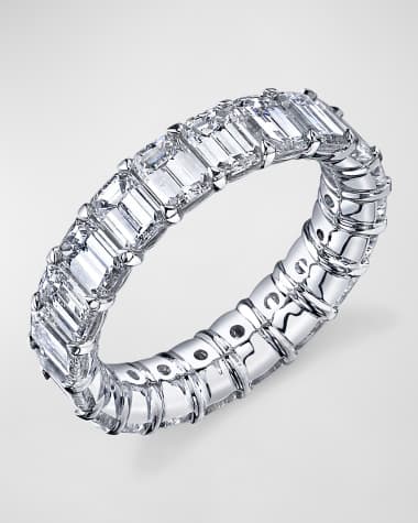 Neiman Marcus Diamonds Large Eternity Band with Emerald Cut Diamonds, 8.00ct