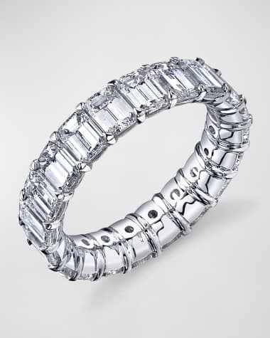 Neiman Marcus Diamonds Large Eternity Band with Emerald Cut Diamonds, 11.25ct