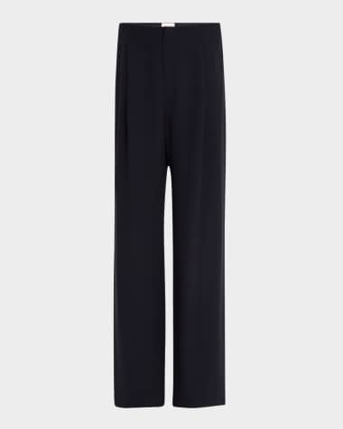 Saint Laurent Men's Fluid Silk Trousers