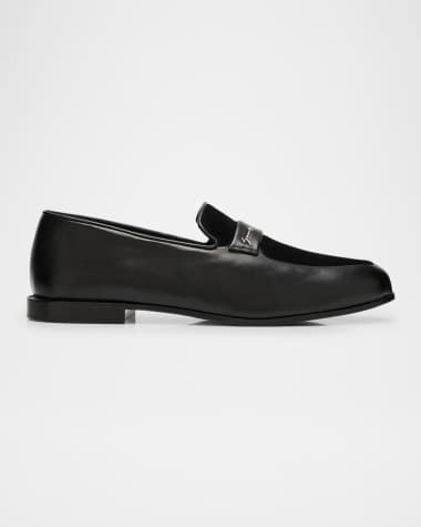 Givenchy Men's Show Leather and Suede Penny Loafers