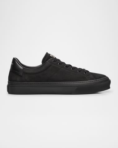 Givenchy Men's City Sport Grained Leather Low-Top Sneakers