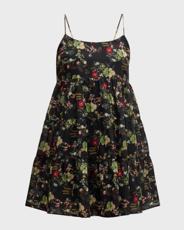 Alice + Olivia Collen Spaghetti-Strap Mini Dress